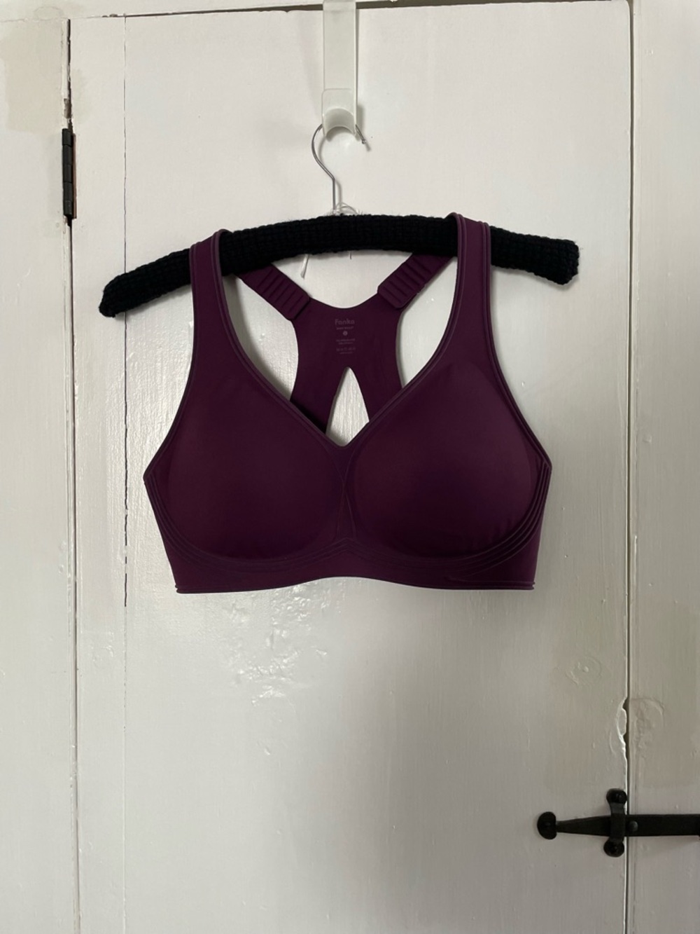 FANKA Body Sculpt Racerback, Eye & Hook Band Closure Sports Bra Size L